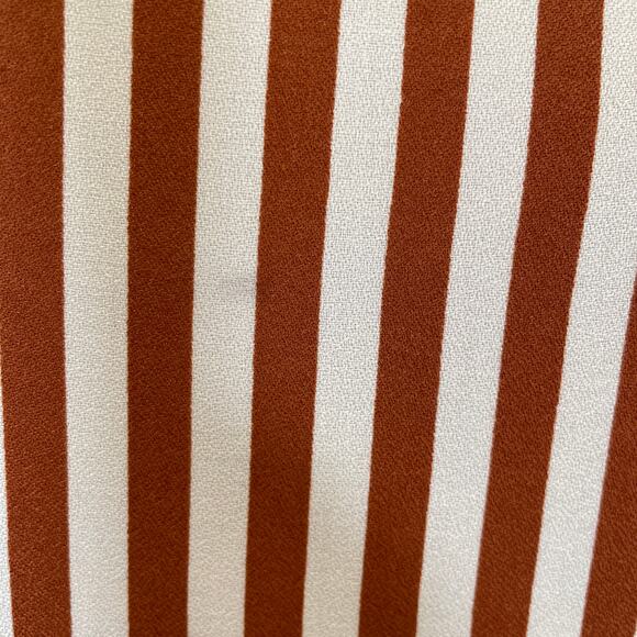 Evereve LNA Alpine Drawstring Button Down Shirt Brown Ivory Relaxed Beachy M - Picture 7 of 8